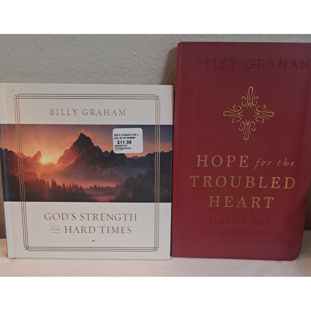 Billy Graham Inspirational Christian Book Lot Hope for the Troubled Heart